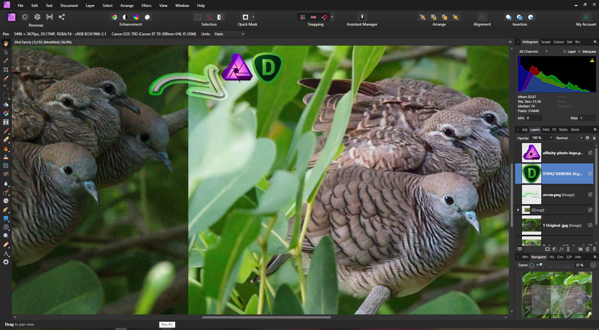 TOPAZ DENOISE AI AFFINITY PHOTO